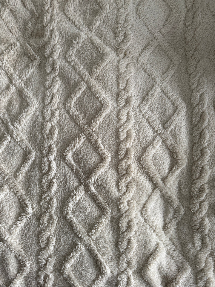 Cable Knit Jacquard Fleece Throw