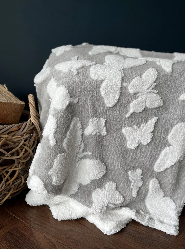 Super Soft Butterfly Sherpa Throw