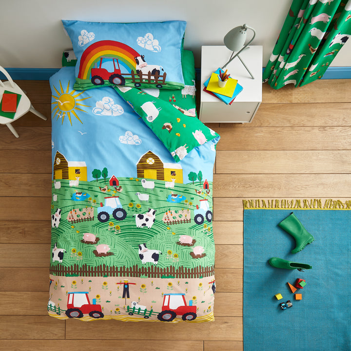 Catherine Lansfield Farmyard Animals Duvet Cover & Pillowcase Set