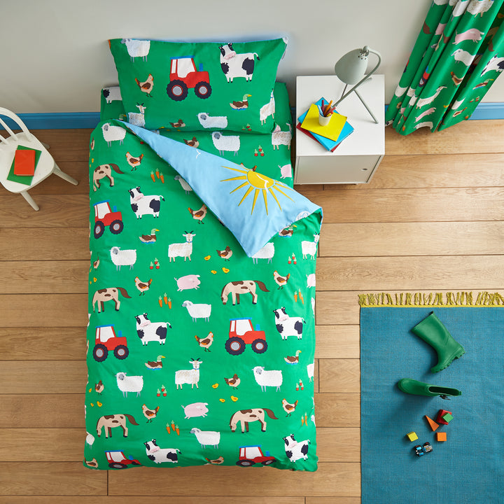 Catherine Lansfield Farmyard Animals Duvet Cover & Pillowcase Set