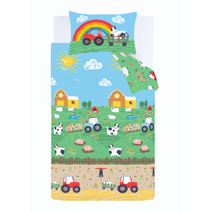 Catherine Lansfield Farmyard Animals Duvet Cover & Pillowcase Set