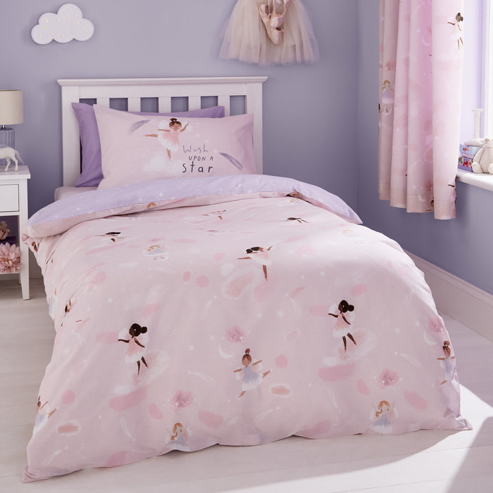 Catherine Lansfield Dancing Fairies Duvet Cover & Pillowcase Set