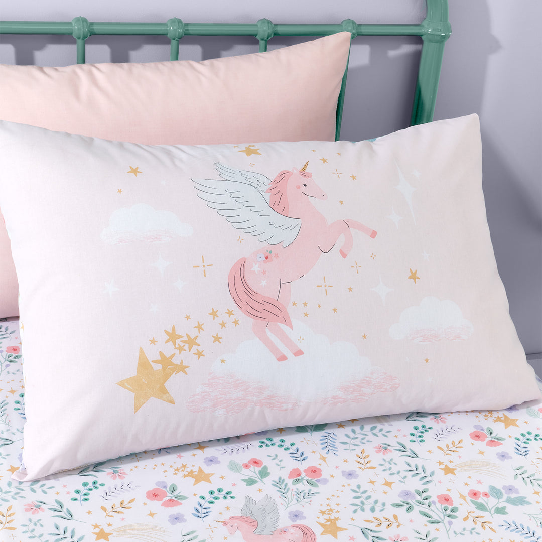 Catherine Lansfield Fairytale Unicorns Duvet Cover & Pillowcase Set