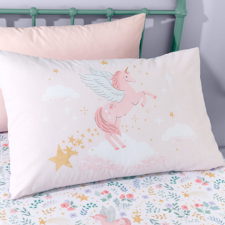Catherine Lansfield Fairytale Unicorns Duvet Cover & Pillowcase Set