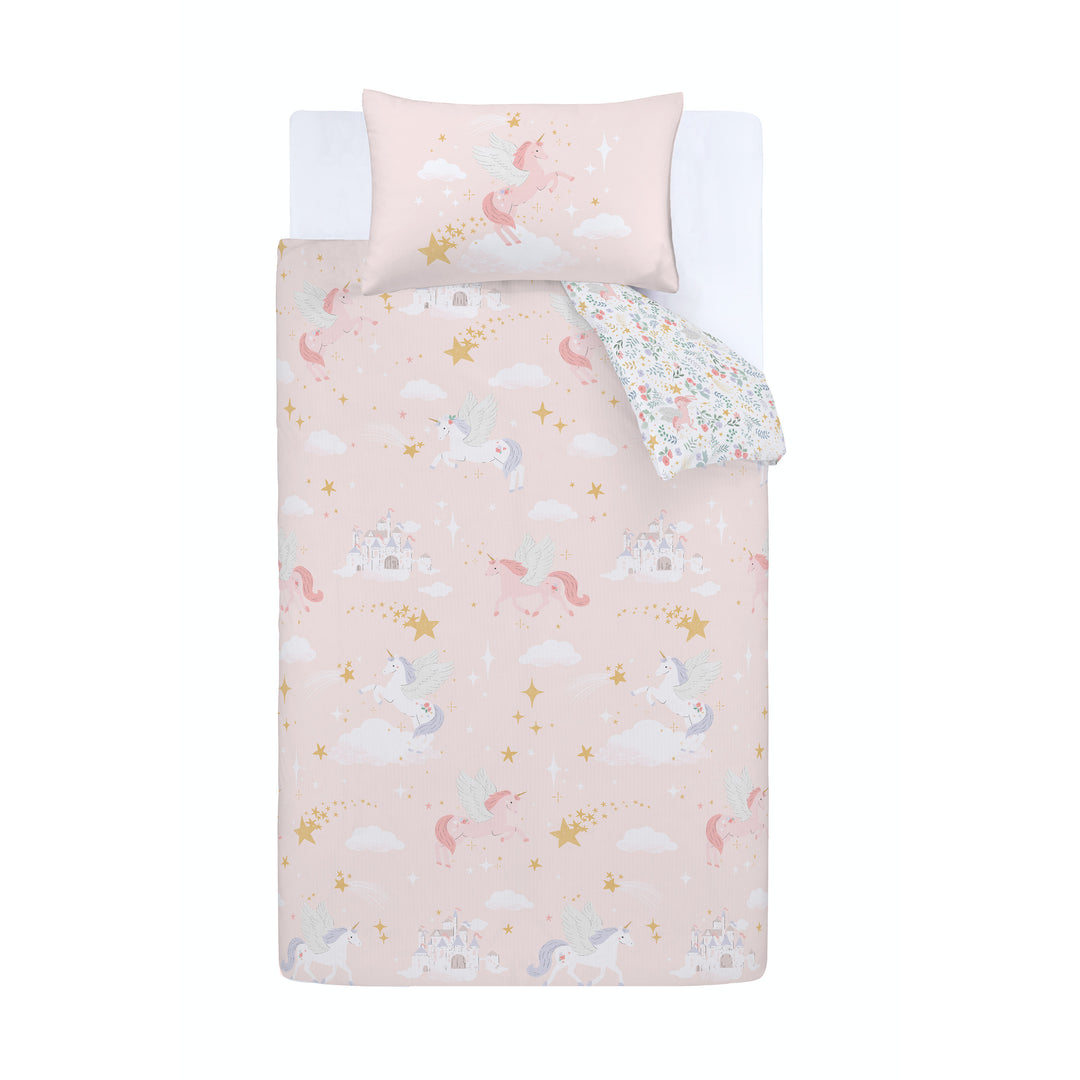 Catherine Lansfield Fairytale Unicorns Duvet Cover & Pillowcase Set