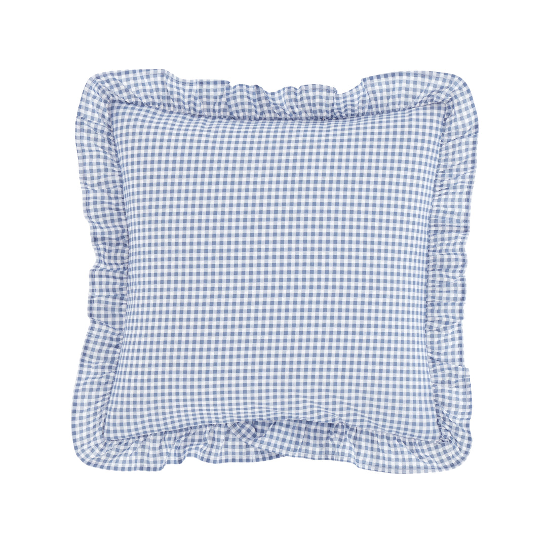 Catherine Lansfield Lucie Floral Frill Gingham Cushion