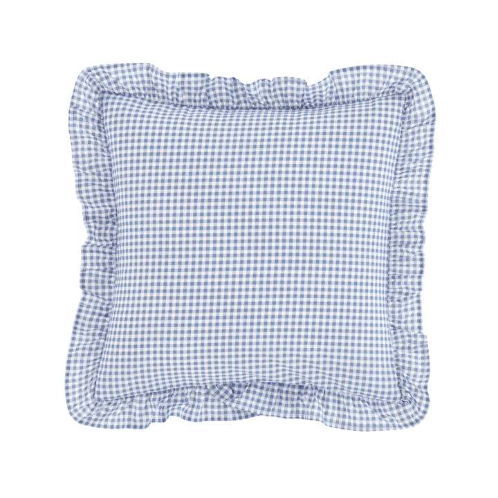 Catherine Lansfield Lucie Floral Frill Gingham Cushion