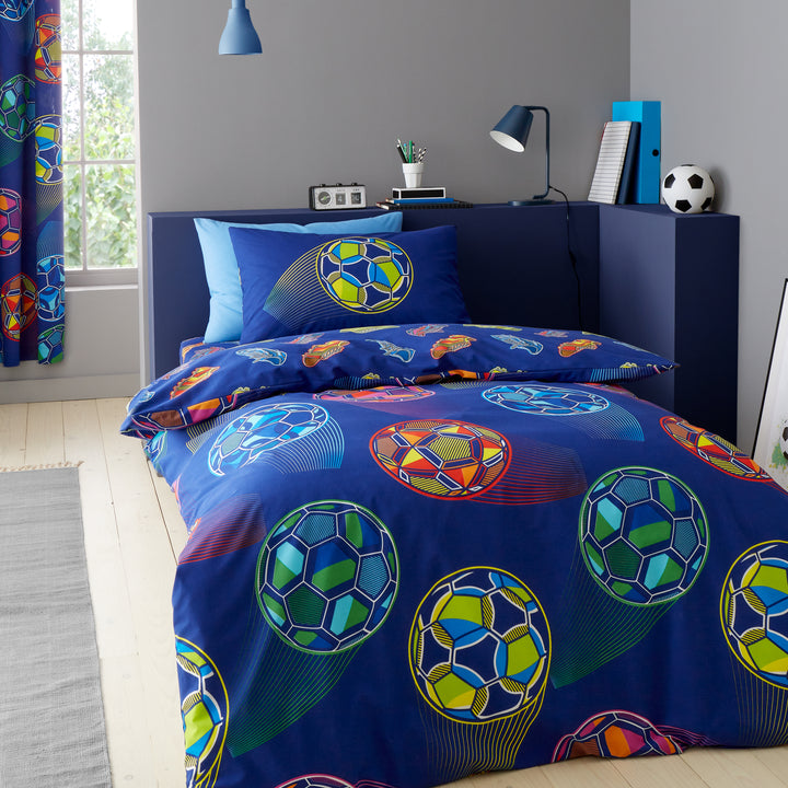 Catherine Lansfield Bright Football Duvet Cover & Pillowcase Set