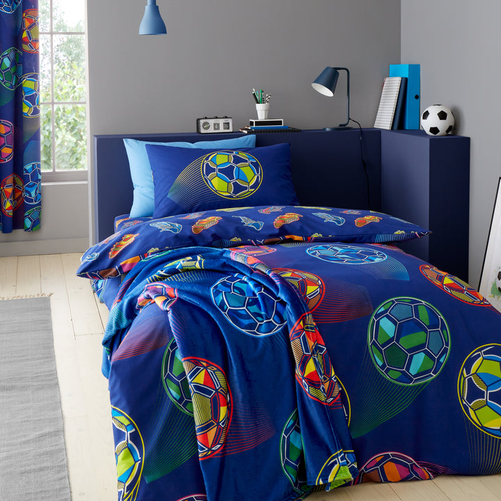 Catherine Lansfield Bright Football Duvet Cover & Pillowcase Set
