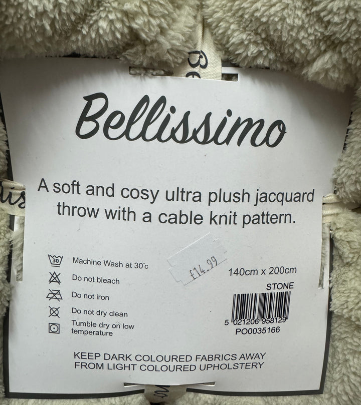 Cable Knit Jacquard Fleece Throw