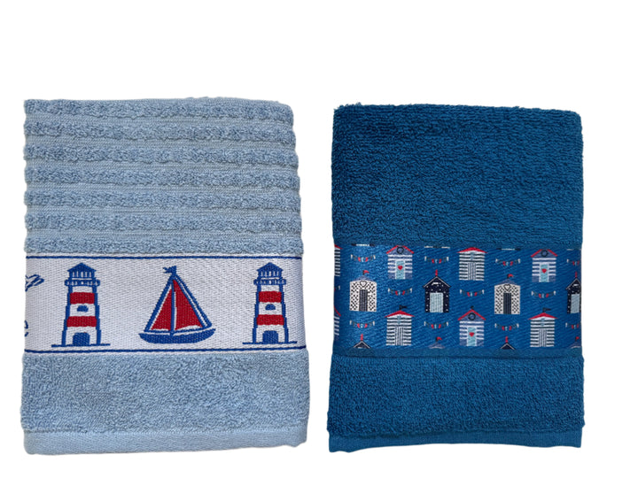 Beach Huts and Seaside Kitchen Towel