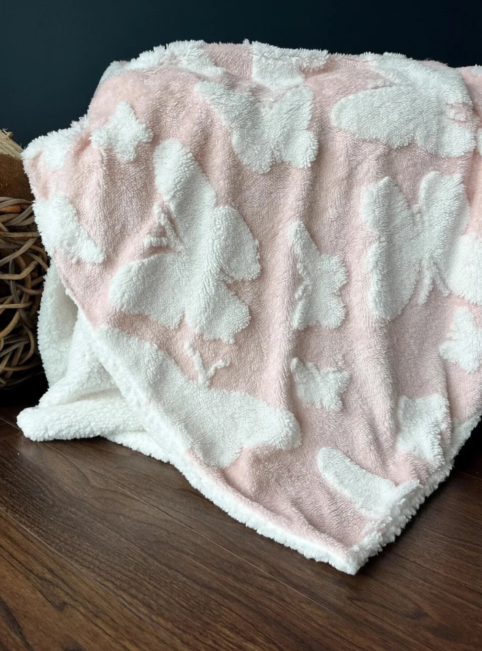 Super Soft Butterfly Sherpa Throw